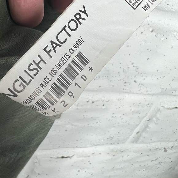 ENGLISH FACTORY Green Mini Dress Assymetrical Ruffle Size Medium - Picture 6 of 7